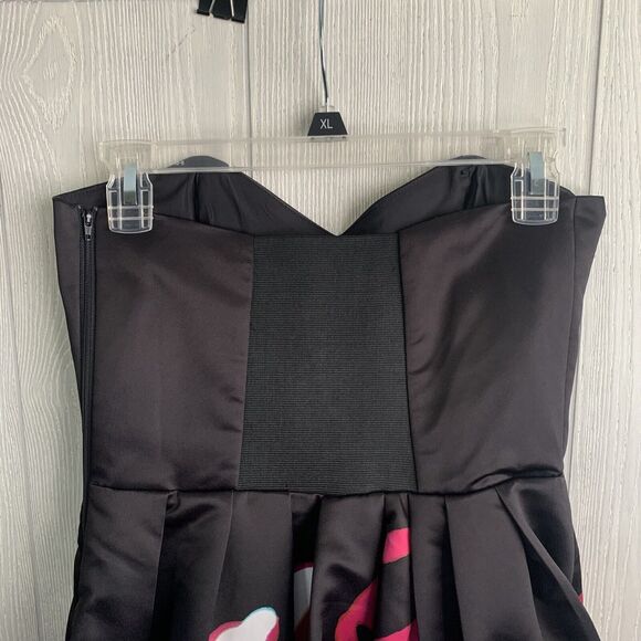 Parker Black Remi Holilights Black Multicolor Formal Strapless Dress Size 2 NWT - Picture 8 of 9